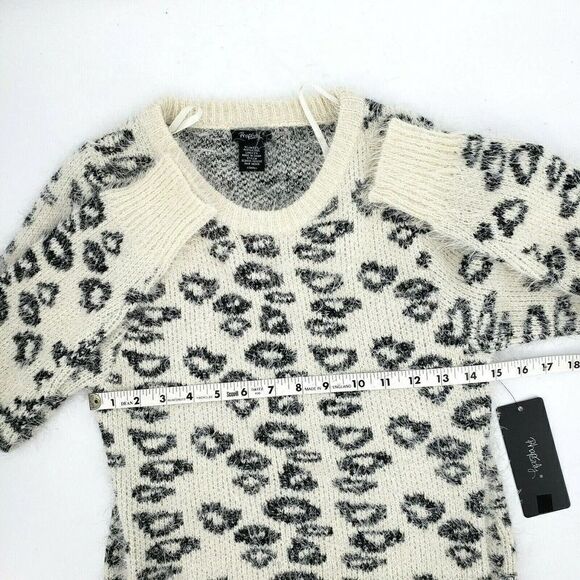 Rhapsody Sweater Dress XS Animal Print Cozy Shaggy Eyelash Fuzzy Knit New - Picture 7 of 12
